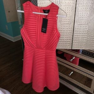 beautiful coral dress from Paris
